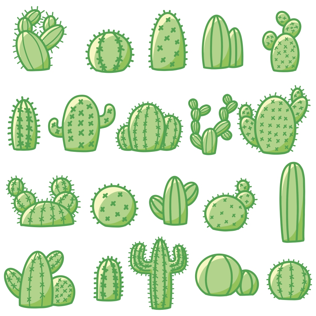 50 Cactus Illustration Logo Icon Designs  by Squeeb Creative